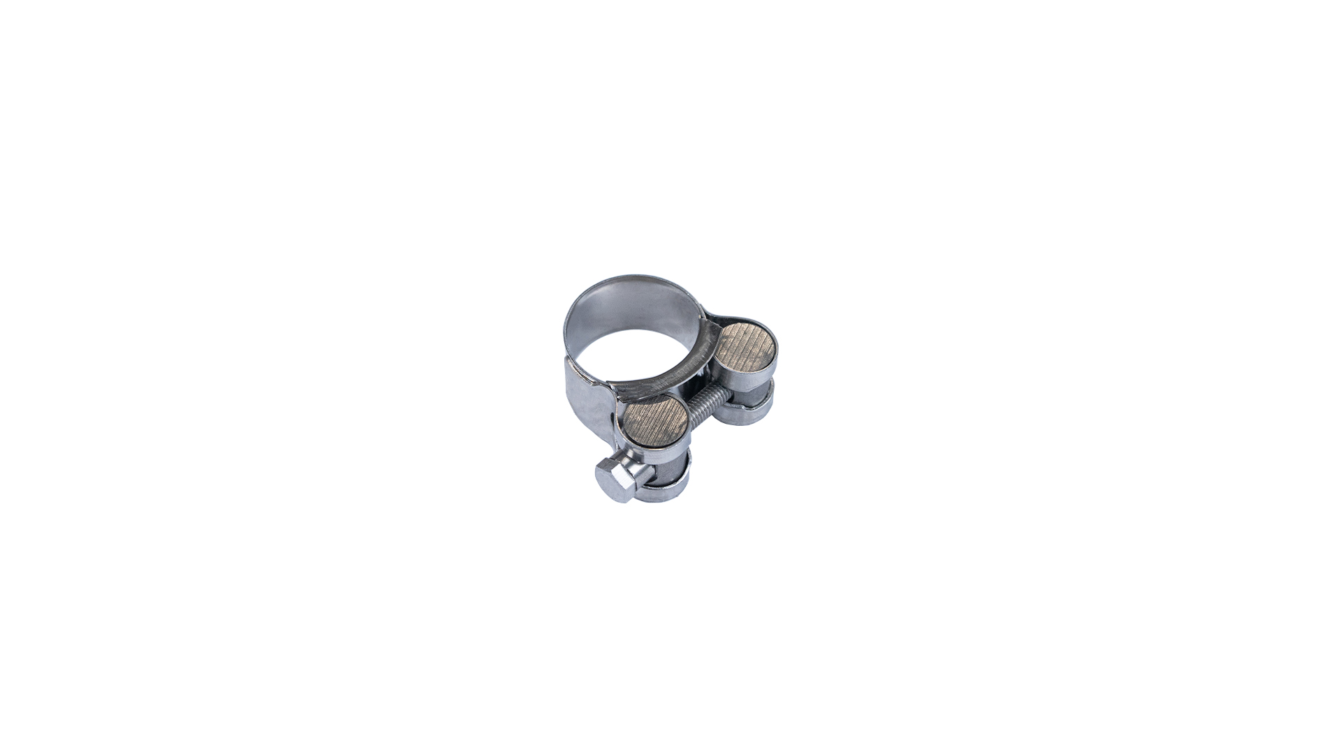 Clamp for exhaust pipe — Size: Ø 26-28 mm / W4 stainless steel / For DE019 exhaust pipe
